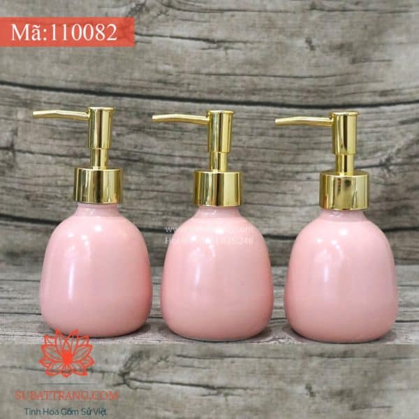 Bình Sữa Tắm Dáng Trứng Men Hồng - 110082